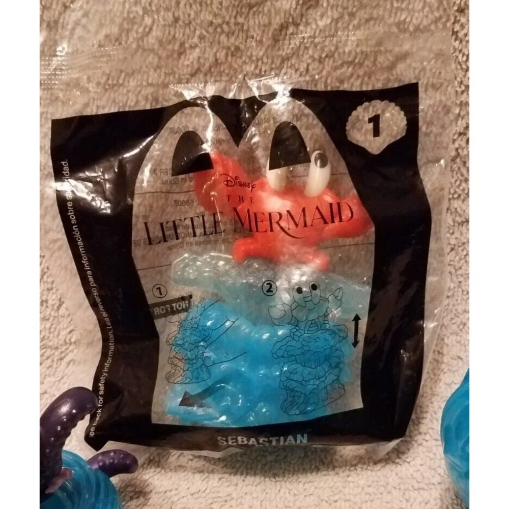 McDonald's Toys Disney The Little Mermaid 2023 -‎ Lot 3 Ariel Ursula Sebastian
